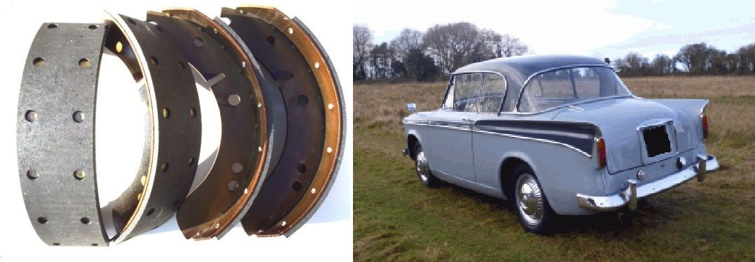 FRONT BRAKE SHOES SET (Sunbeam Rapier Mk2) (From 1958- 59 Only) 